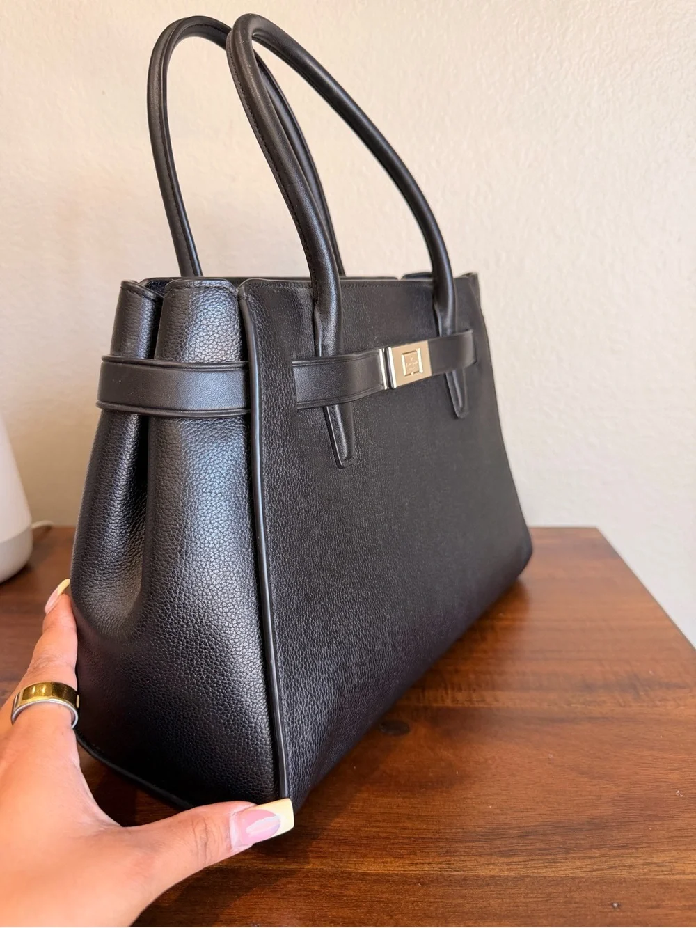 kate spade Black Pebbled Leather Satchel